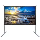 120 inch OEM Higher Color Saturation matte white fiberglass HD 3D Portable Movie Theater quick foldable Projector