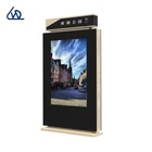 55 inch electronic lcd outdoor double sided kiosk booth for bus station information displaying