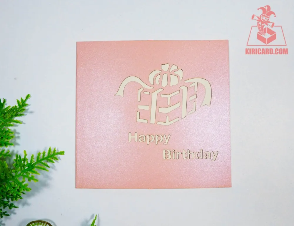 3d handmade happy birthday gift box butterfly pop up cards