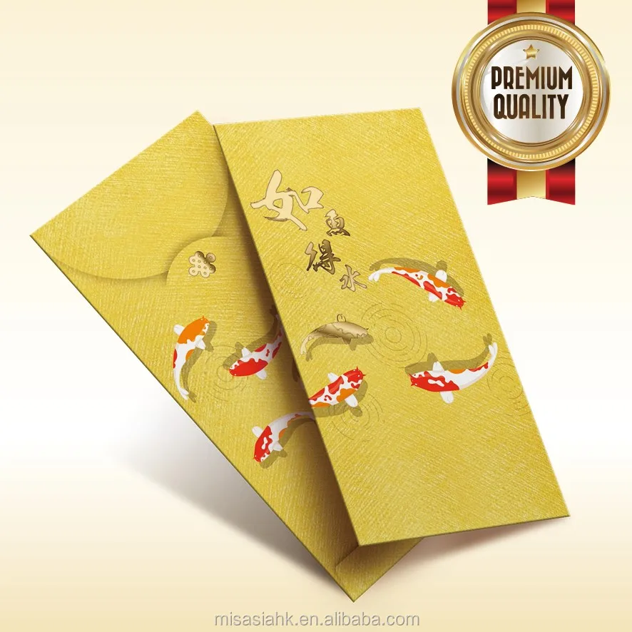 custom made trendy chinese new year traditional red packet lai
