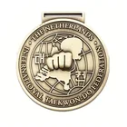 Cheap Metal Zinc Alloy Football Trophies And Medals With Ribbon
