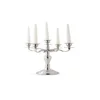 Five Arm Aluminium Silver Candle Stand For Home Decoration