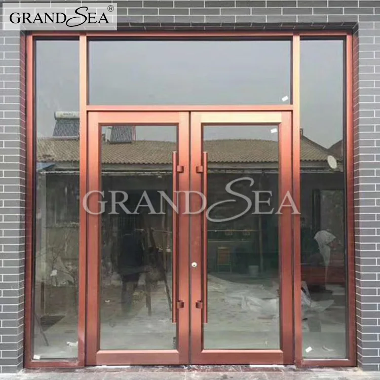 used commercial glass doors aluminum frame fixed big windows