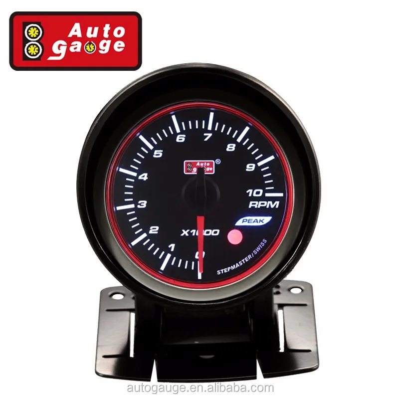 MOTOR METER RACING 2 Tachometer for Diesel 6000 RPM White LED Backlit Waterproof Pin-Style Install