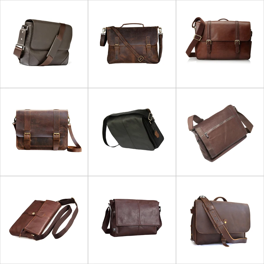 look classic wholesale price pu leather crazy horse office bags