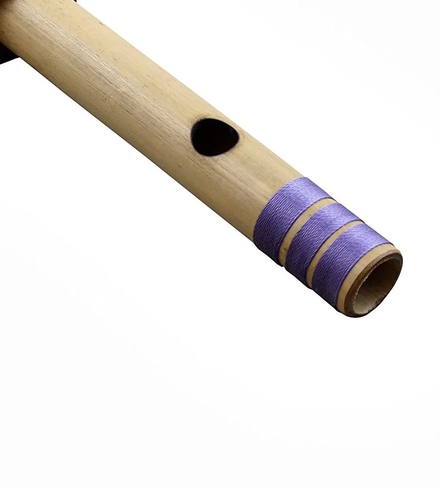 indian music instrument bamboo flute bansuri side