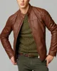 Good Price Genuine Sheepskin Leather Jackets Men Fashion Zipper Jacket Spring Autumn 100% Leather Lederjacke Leren Jas Corium