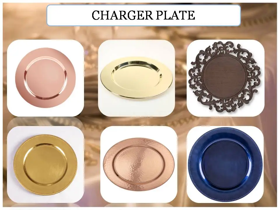 metal silver charger plate