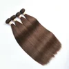 Majik Virgin Remy Straight Human Hair Weft For Girls And Women (Medium Brown)