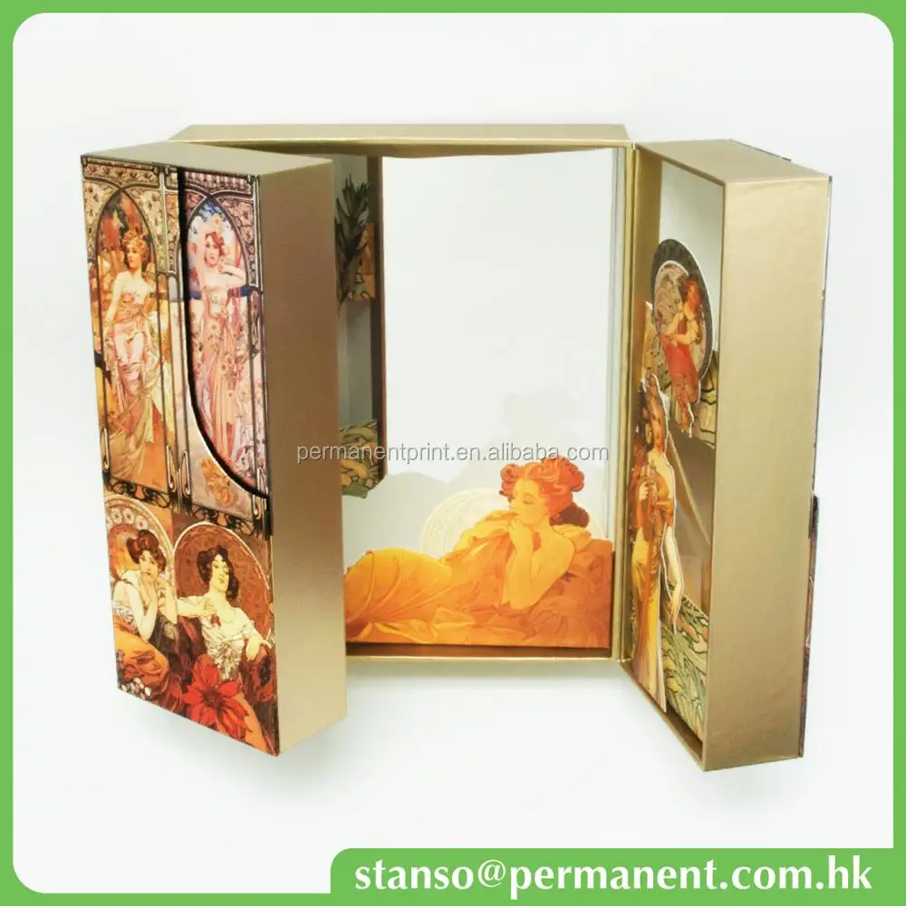 luxurious classic color printing on foiled paper rigid box with