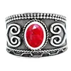 Indian Top Quality Fashion Jewelry Diamond Engagement 925 Sterling Silver Ruby Ring