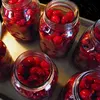 canned red cherry in syrup 580ml glass jars (canned fruits)