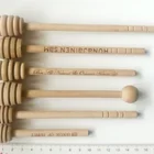 WHD008 10 CM Custom shape Mini Wooden Honey Dipper