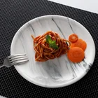 High Quality Ceramic Porcelain Hotel Cheap Dinner Dinnerware Sets Marble Plates for Restaurant