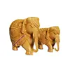 Wooden hand carved elephants indian souvenir elephant articraft handicraft