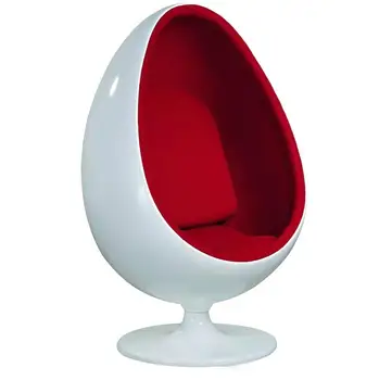 Designer Swivel Fabric Oval Shape Egg Ball Pod Lounge Chair For