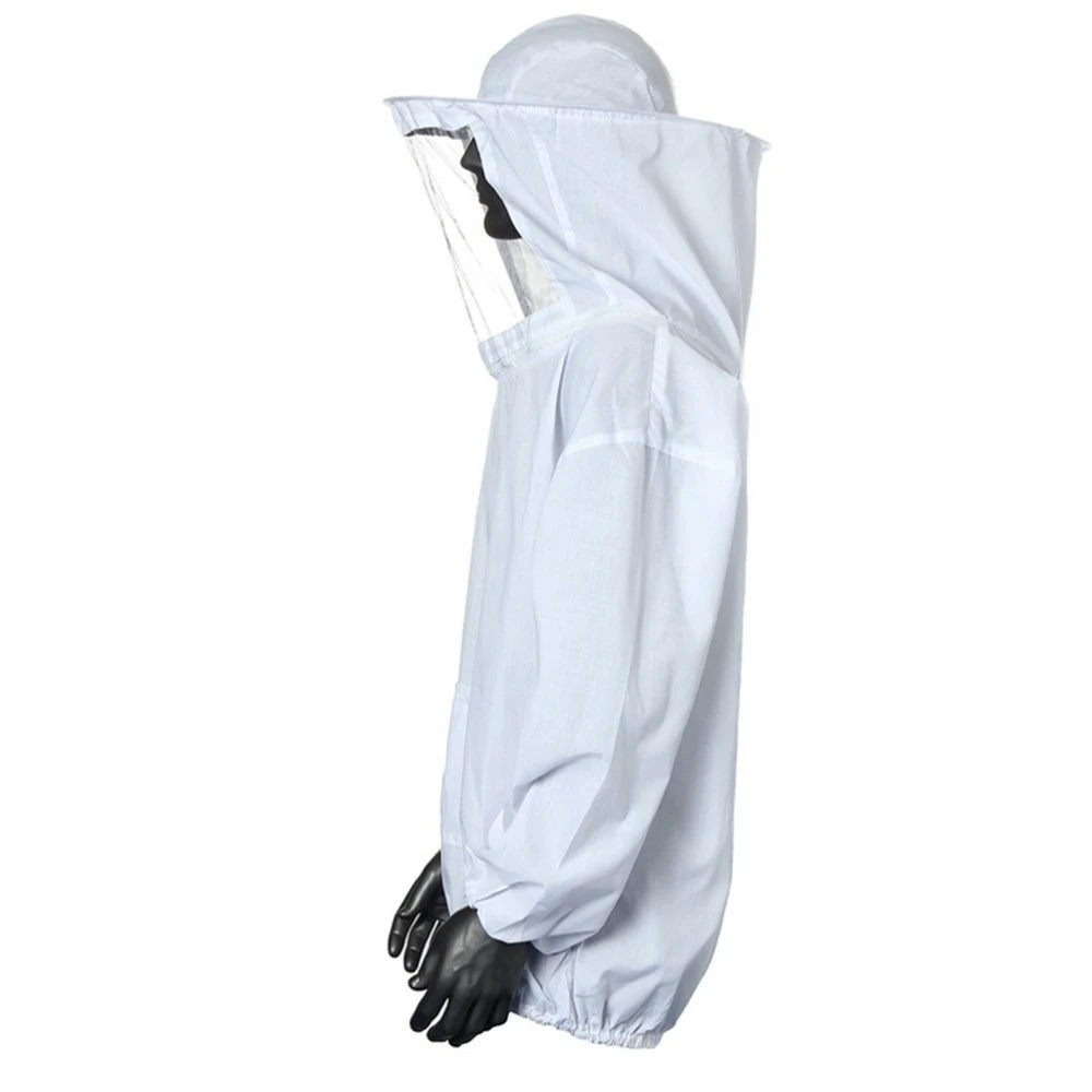 Apicultura ropa blanco malla de ventilación chaqueta apicultura trajes