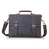 Long strap men's bag laptop Document Leather handbag accept OEM/ODM vintage laptop handbag mens laptop bags leather