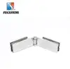304 3016 stainless steel curved 90 degree bathroom glass clip moving glass shower door hinge/ stainless steel glass clamp