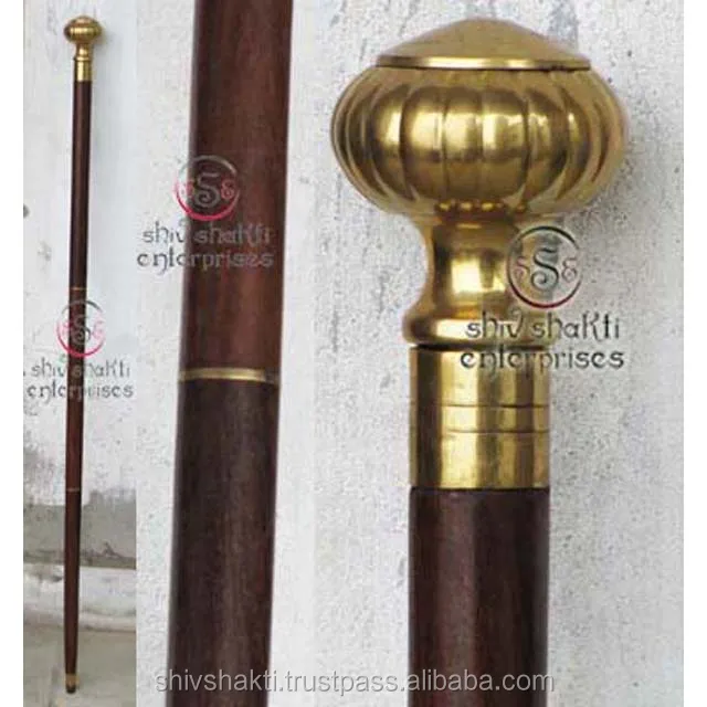 spiral carved walking stick, nautical wooden walking stick cane
