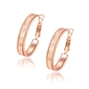 95429 Xuping fashionable ladies jewelry simple design rose gold plated hoop earrings