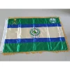 High Quality Low MOQ Quick Delivery 3x5ft 210D nylon satin Custom Applique Embroidery Flag