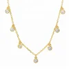 Fashion cubic zirconia gold charm diamond boho necklace jewelry 2017
