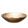 Gold Color large glass fruit bowl 37.5cm