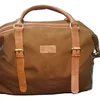 Waxed Canvas and Genuine Leather Duffle Bag