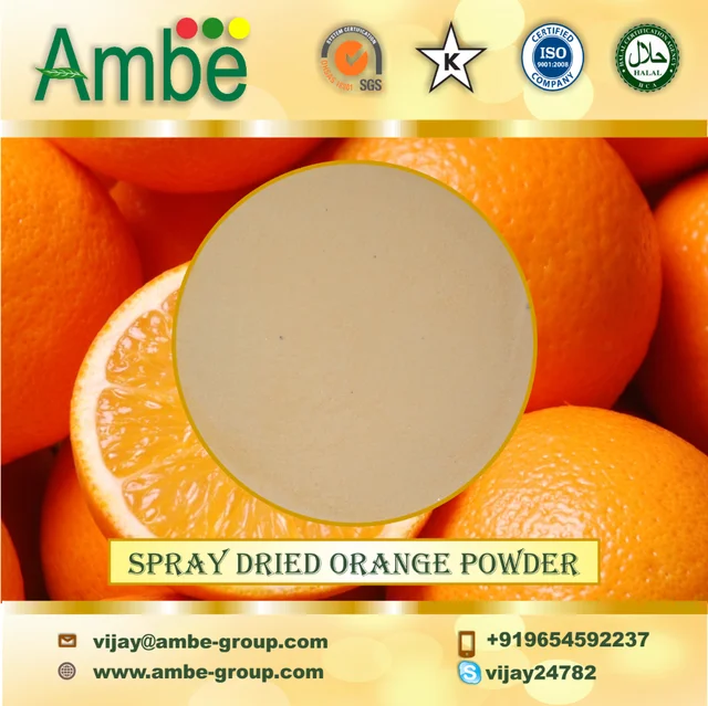 light orange coloured spray dried orange powder