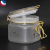 Plastic Body Butter Square Jars Empty Cosmetic Skin Cream Frosted Or Clear Plastic Jar 300 G