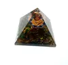 Green Jade Citrine Flower Of life Orgone Pyramid With Charge Crystal Point |Buy Online from Stonetherapy Exports India