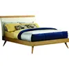 Mumbai Handmade Mid Century Style Hotel Furniture 5 Star Bedroom Mahogany Teak Wood Bed Design