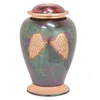 Angel wings metal cremation urn for ashes