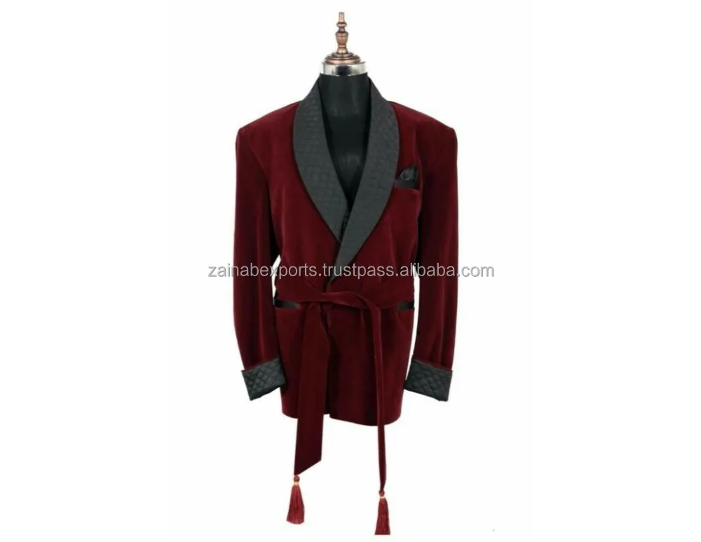 men"s luxury designer elegant party wear red velvet smoking