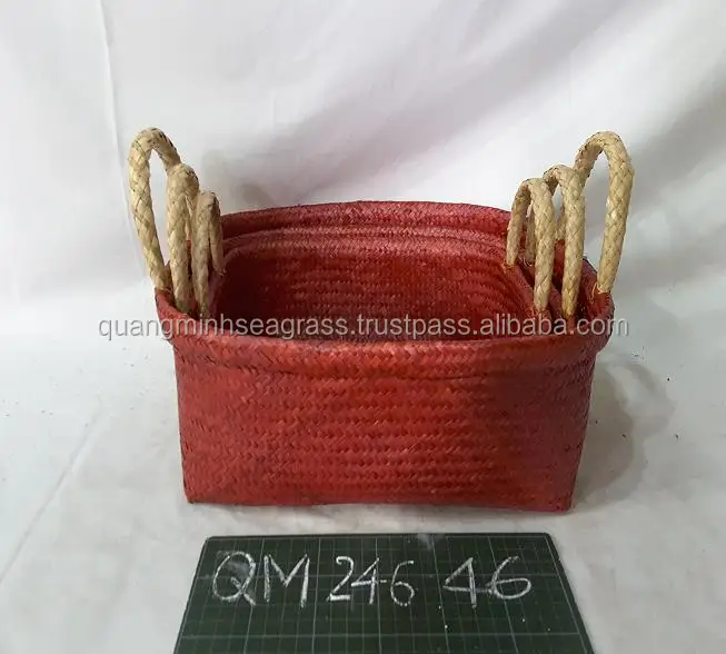 picnic basket eco-friendly easy moving straw bread basket cheap