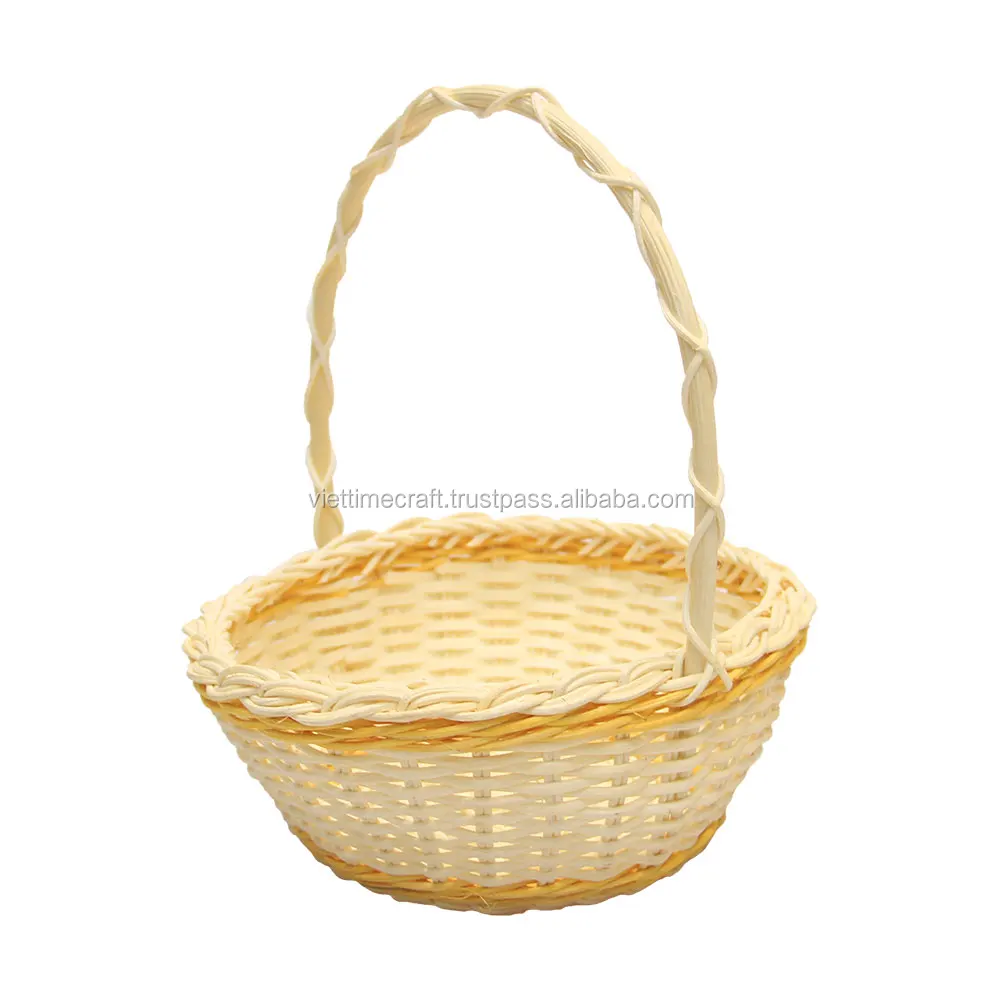 rattan gift basket made in vietnam fruit container flower basket