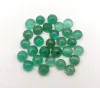 Natural Untreated Green Round Cabochon Emerald Loose Gemstone 10 MM