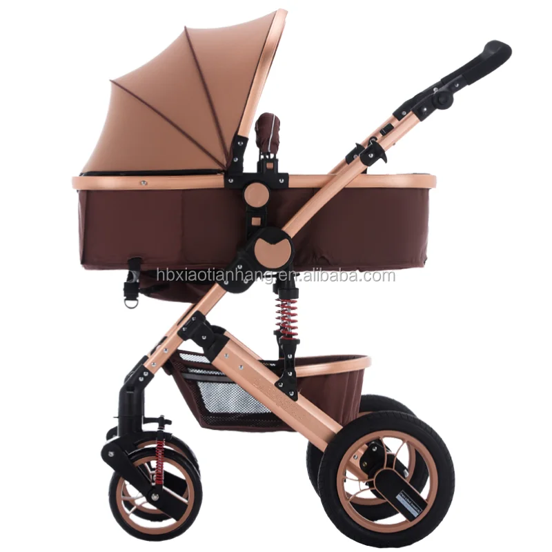 Baby Stroller 3 In 1 With Aluminum Alloy Frame / Folding Baby Pram