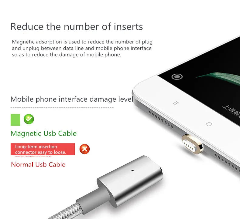 1.2M Black Nylon Braided Usb Fast Charger 3 In 1 Usb Cable FLOVEME Magnetic Charging Mobile Phone Cable - ANKUX.COM