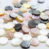Wholesale scallops shape shell carved flower beads natural shell beads 10mm