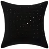 Embroidered Jaipur Indian Cotton Cushion Cover Black 16x16 Geometrical Wholesaler Pillow Case Handmade Cushion Cover