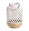 Best selling ALibaba White Bamboo lantern candle holder handmade/ Wholesale bamboo lantern elegant