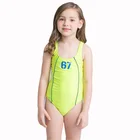 Cute Swimwear One Piece Letter Girl Child Bikini Beachwear Kid Swimsuit