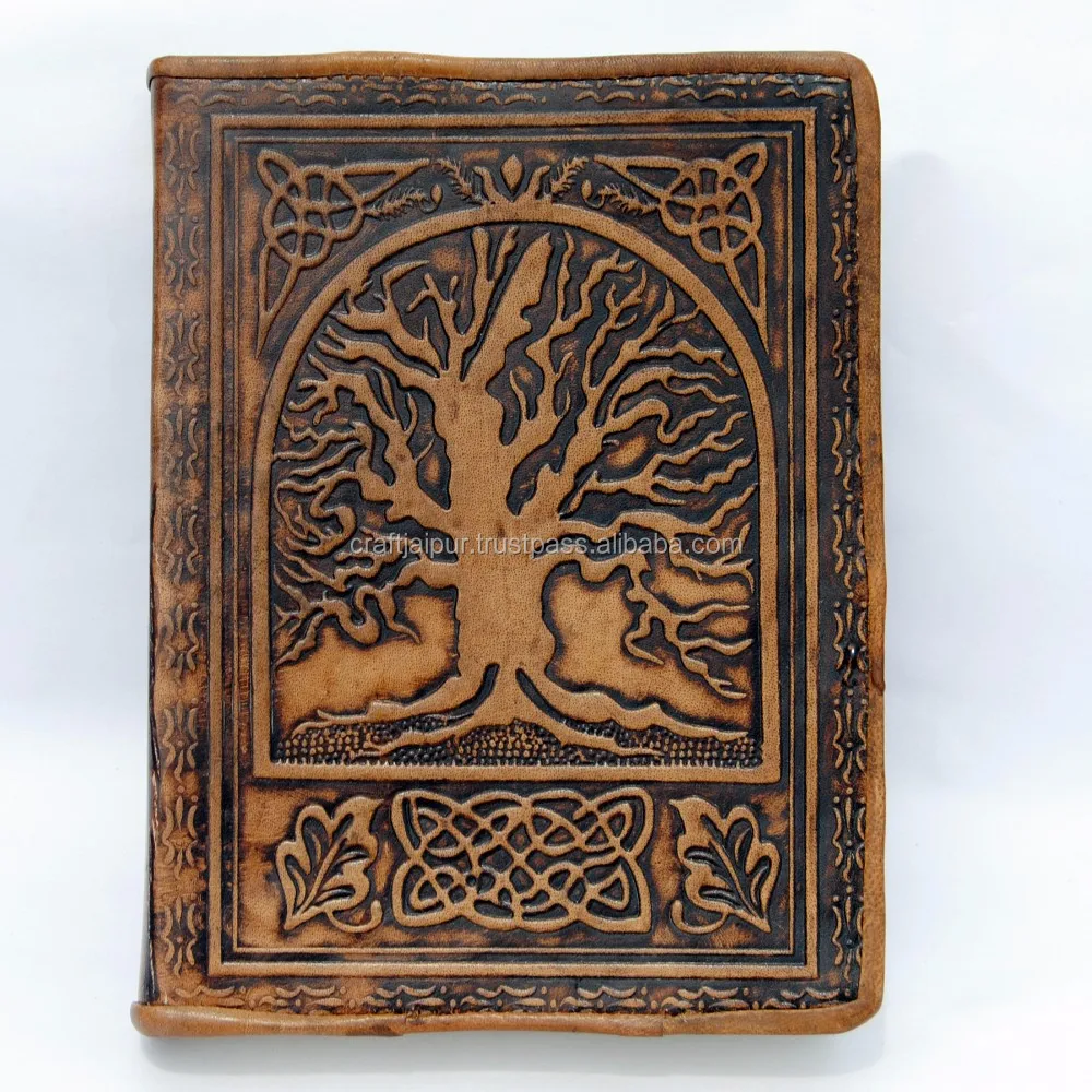 handmade leather journal classic look plain sketchbook blank