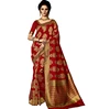 Red Poly Silk Weaving Designer Saree / Bridal Sarees Online Shopping / Saree Online Buy