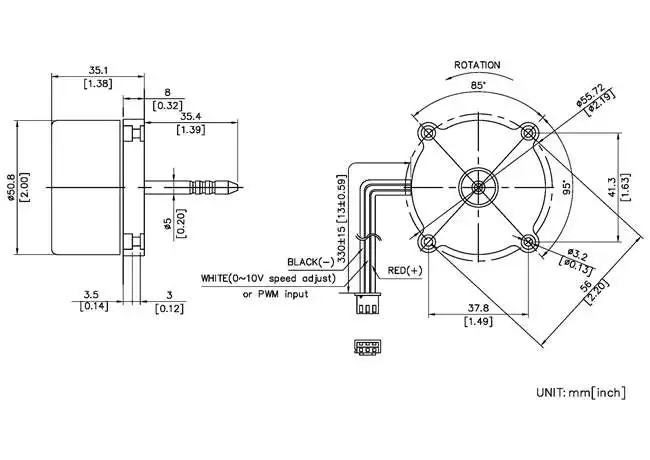 Cross Flow Fan, 24V, Brushless, 1800RPM, 56mm - detail 2
