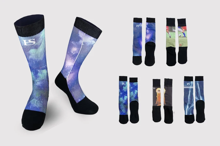 Sublimation blank printed polyester digital socks