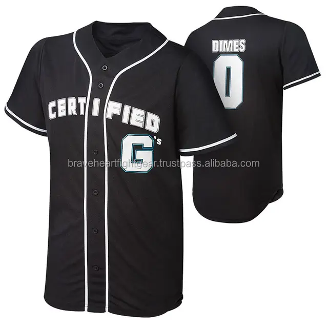 short sleeve full button baseball top jersey mk-bj-00521