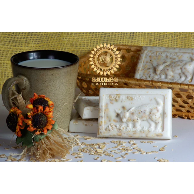 hand-made delicate soap with goat milk extract for children